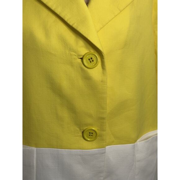 NWT Kate Spade NY Hayley Coat light jacket dress yellow white dive in $498 SZ 14 - Picture 5 of 15